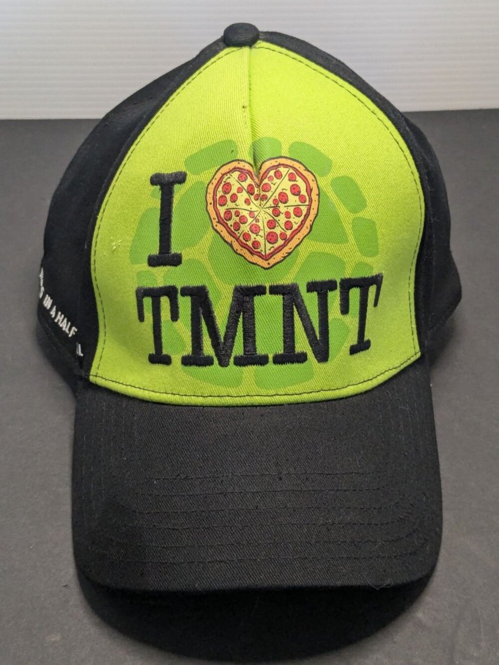 Nickelodeon TMNT Black "I Love Pizza" Snapback Hat 2013 Pre 0wned Adult Large